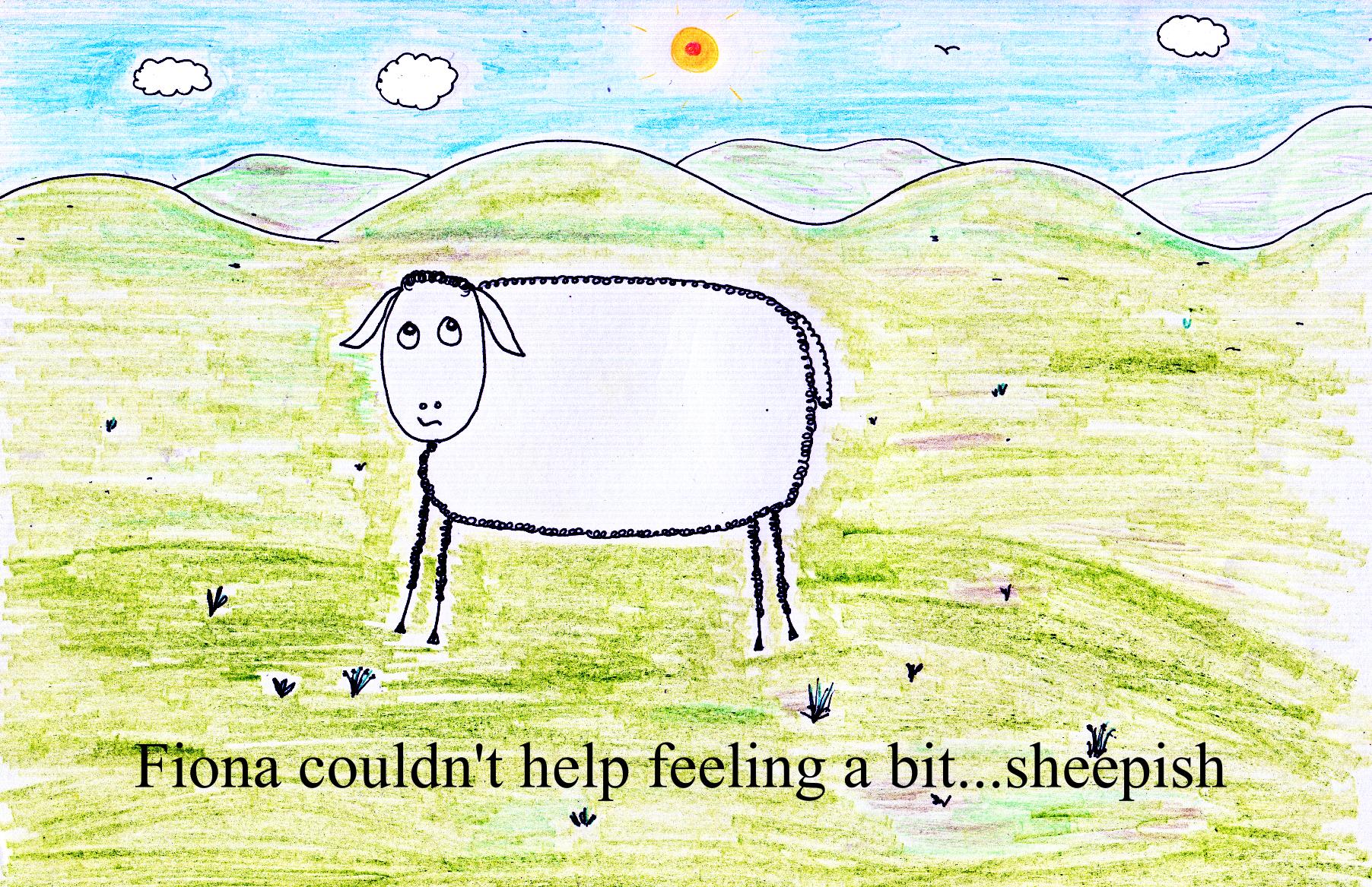 Sheepish colour 2 words