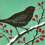 blackbird rosehips Christmas (Copy)